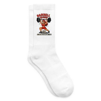 Barbell Queen Gym Girl Power Fitness Workout - Tennissocken - Weiß - Rechts