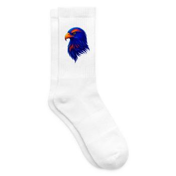Farbiger Adler im Neonstil - Tennissocken - Weiß - Rechts