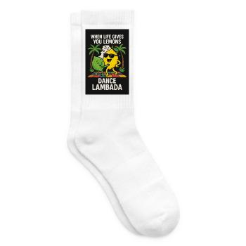 Dance Lambada - Zitronen mit Moves - Tennissocken - Weiß - Rechts
