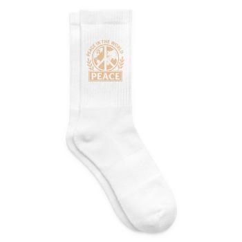Global Message of Peacefulness - Tennis socks - white - Right