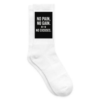 Motivationsspruch Fitness Workout - Tennissocken - Weiß - Rechts