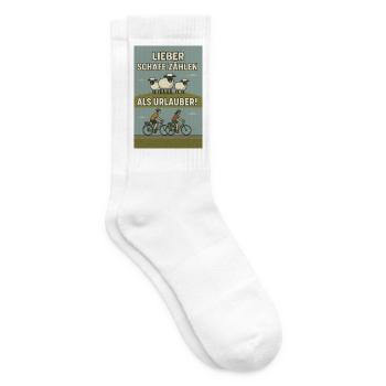Lieber Schafe zählen als Urlauber - Tennissocken - Weiß - Rechts
