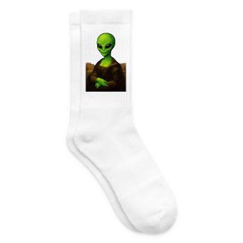 Alionde - Portrait d'ET avec style Renaissance - Chaussettes de tennis - blanc - Droite