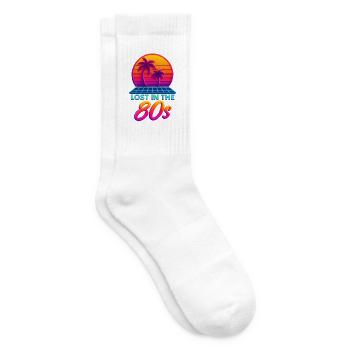 Néon Rétro Sunset des années 80 - Chaussettes de tennis - blanc - Droite
