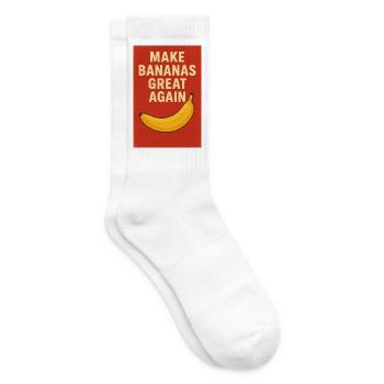 Humorvoller Slogan mit lebendiger Banane - Tennissocken - Weiß - Rechts