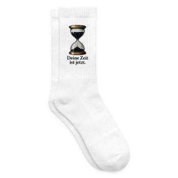 Deine_Zeit_ist_jetzt - Tennis socks - white - Right
