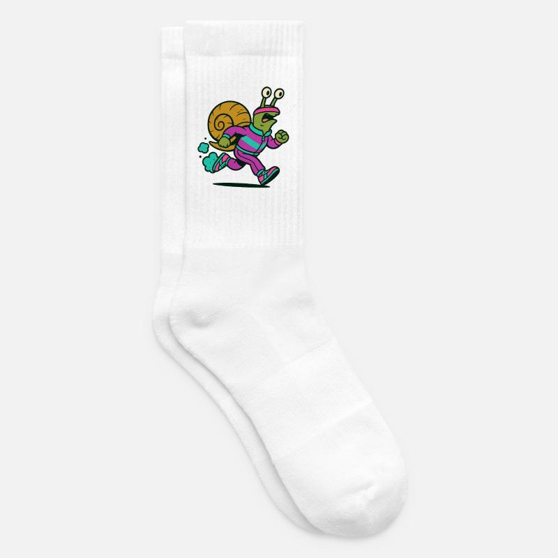 Escargot de course - Chaussettes de tennis - blanc