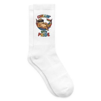 Pride Regenbogen Liebe Gleichheit Vielfalt Queer - Tennissocken - Weiß - Rechts