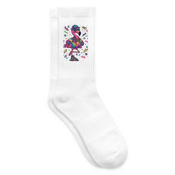 HipHop Flamingo - Tennis socks - white - Right