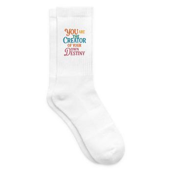 Citation du destin Art - Chaussettes de tennis - blanc - Droite