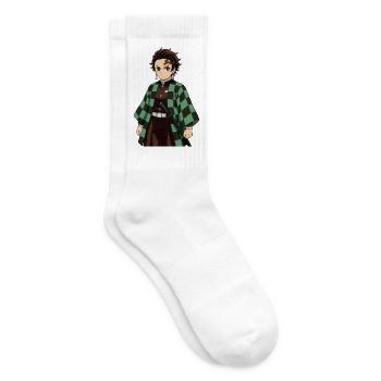 Hero Checkerboard Kimono Green Saber - Tennis socks - white - Right