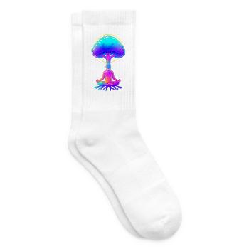 Néon Arbre de Méditation - Chaussettes de tennis - blanc - Droite