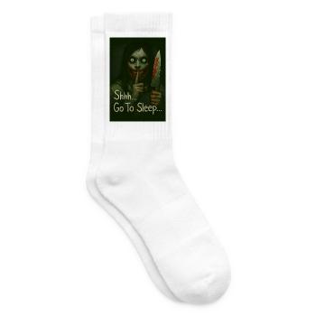 Jeff le tueur chut... Aller au Couteau Sleep Art Dark - Chaussettes de tennis - blanc - Droite