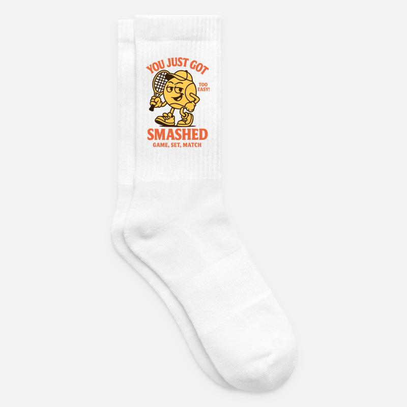 YOU JUST GOT SMASHED - Tennis socks - white
