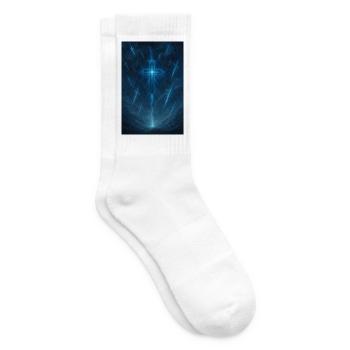 Lightning cross in the storm - Tennis socks - white - Right