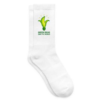 Grüne Ideen Licht - Tennissocken - Weiß - Rechts