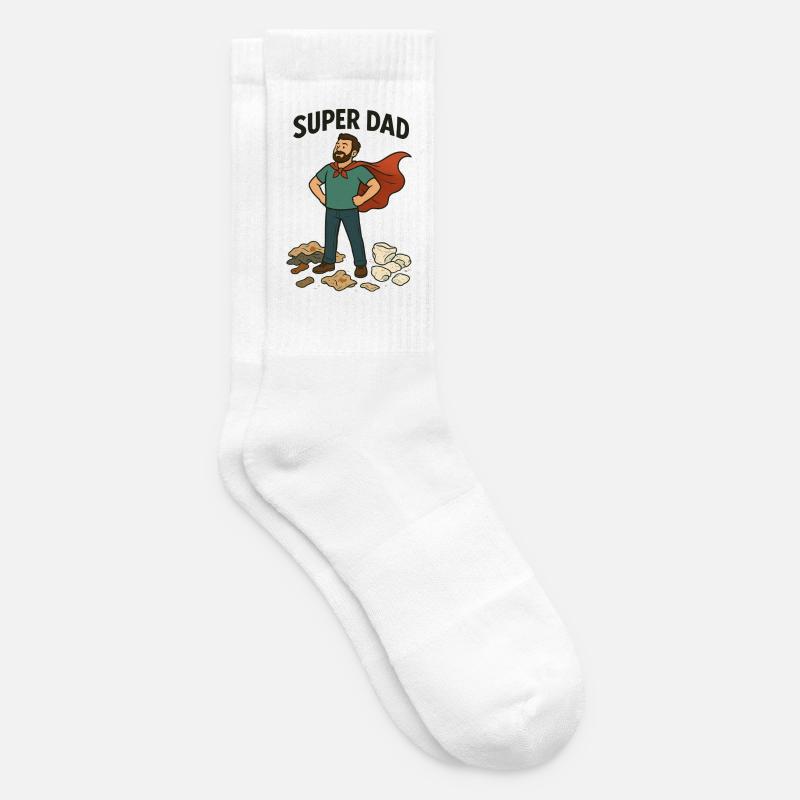Super Dad Capeheld - Tennis socks - white