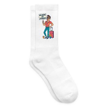 Ma femme est steward - Chaussettes de tennis - blanc - Droite