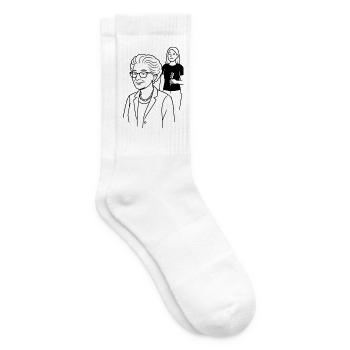 Rendez-vous avec la grand-mère Karin coiffeuse - Chaussettes de tennis - blanc - Droite