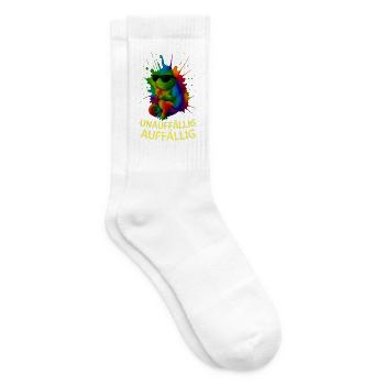 Caméléon arc-en-ciel avec style - Chaussettes de tennis - blanc - Droite