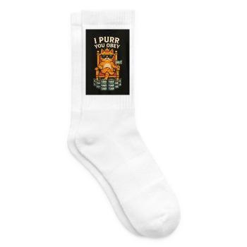 Commandes du roi des chats avec du thon - Chaussettes de tennis - blanc - Droite