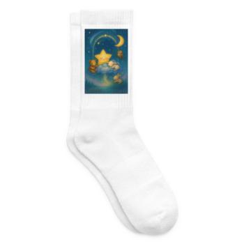 Nachtstern Kuschelwelt - Tennissocken - Weiß - Rechts