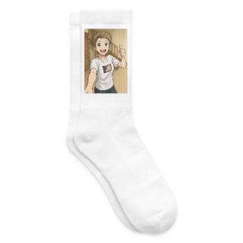 Hero Manga Smile - Tennis socks - white - Right