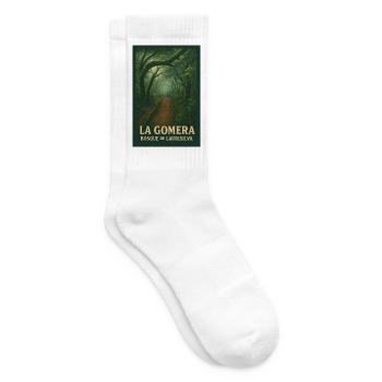 La Gomera Laurisilva Waldpfad - Tennissocken - Weiß - Rechts