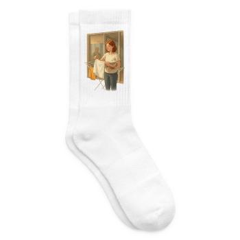 Laundry in the light: quiet everyday life - Tennis socks - white - Right