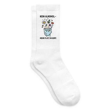 Kein Alkohol - Mehr Platz im Kopf! - Tennissocken - Weiß - Rechts