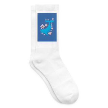 Walschwanz Blumige Liebe - Tennissocken - Weiß - Rechts