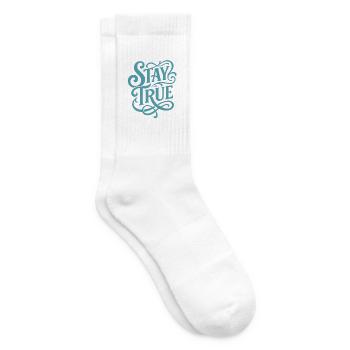 Stad True Typografie Schwung - Tennissocken - Weiß - Rechts