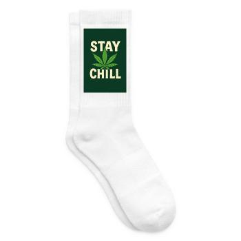 Stay Chill Cannabis Leaf - Tennissocken - Weiß - Rechts