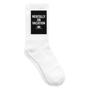 Mentally vacation sunrise - Tennis socks - white - Right