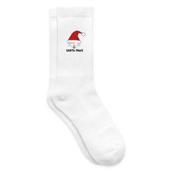 Père Noël pattes chien en chapeau de Noël - Chaussettes de tennis - blanc - Droite