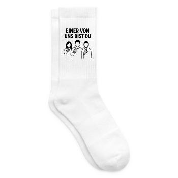 Einer_von_uns_bist_du - Tennis socks - white - Right