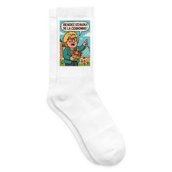 Return the Crown Jewels to the Louvre - Tennis socks - white - Right