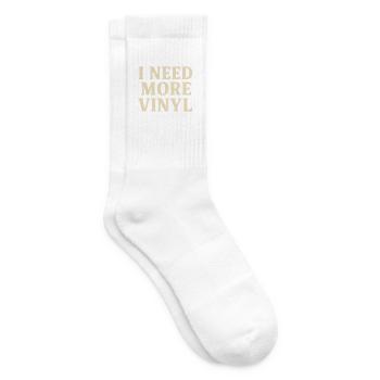 I Need More Vinyl - Tennis socks - white - Right