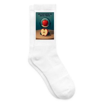 The apple's mirror of social life - Tennis socks - white - Right