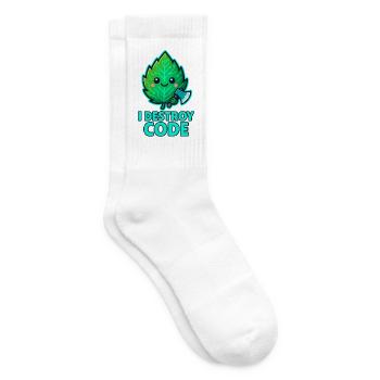 Grünes Blatt Code-Krieger - Tennissocken - Weiß - Rechts