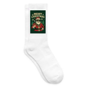 Chilled Santa with sunglasses - Tennis socks - white - Right