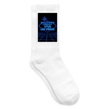 Signalisation de bienvenue néon Viva Las Vegas - Chaussettes de tennis - blanc - Droite