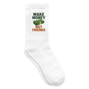 Geld statt Freunde Spruch Design - Tennissocken - Weiß - Rechts