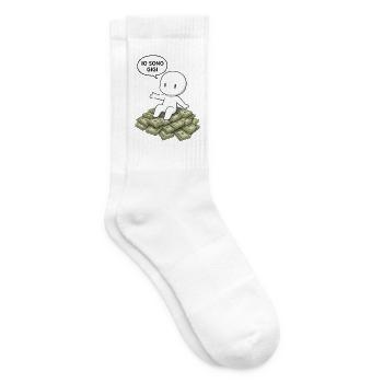 Gigi among mountains of money - Tennis socks - white - Right