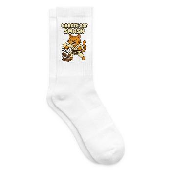 Karate Katze Smash - Tennissocken - Weiß - Rechts