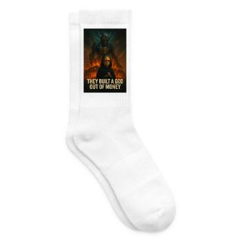 God of Money – Power and Greed - Tennis socks - white - Right