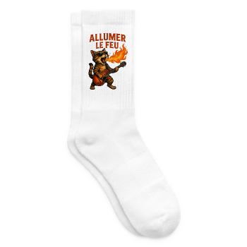 Allumer Le Feu Chat Rock - Chaussettes de tennis - blanc - Droite