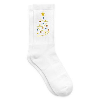 Farbenfroher und grafischer Weihnachtsbaum - Tennissocken - Weiß - Rechts