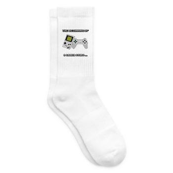 Anfang einer Gamerengeschichte - Tennissocken - Weiß - Rechts