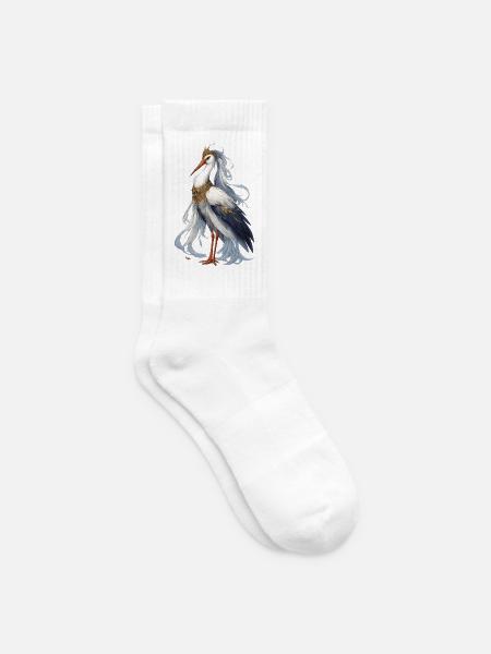 Stork Fantasy Reiher Fantasy Königreich - Tennissocken - Weiß